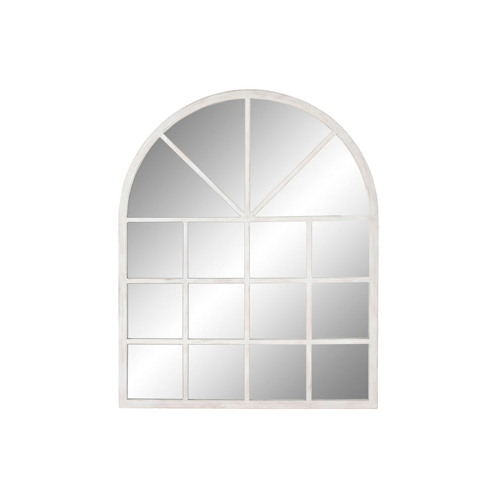 Espejo de pared neoclásico blanco de abeto, 150 x 3,5 x 186 cm