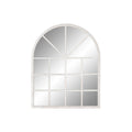 Espejo de pared neoclásico blanco de abeto, 150 x 3,5 x 186 cm