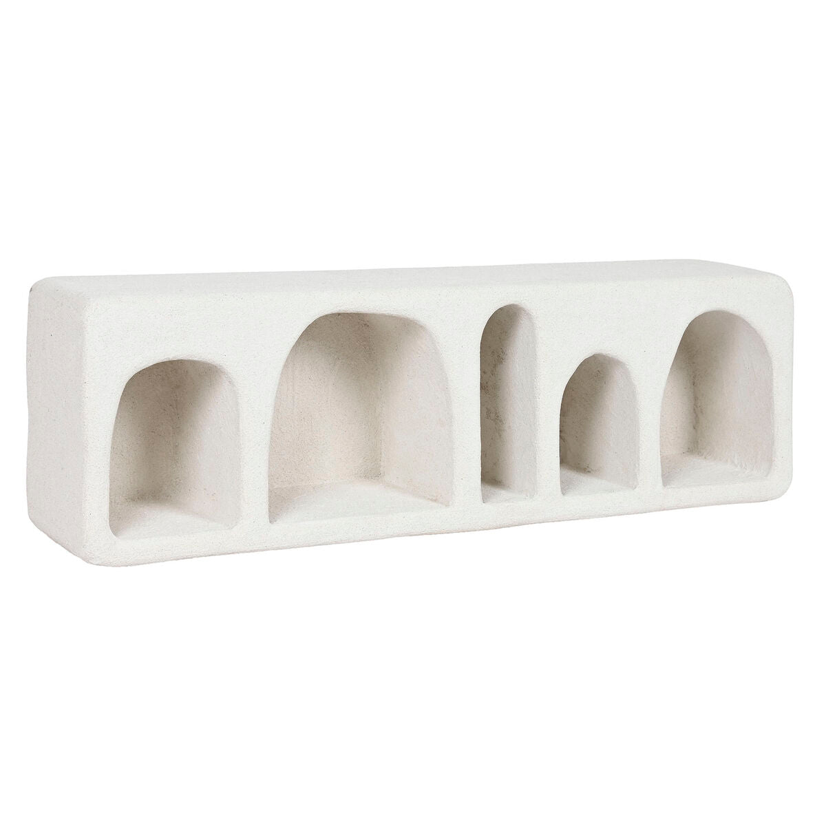 Estantería de pared blanca de abeto y MDF, 100 x 18 x 30 cm