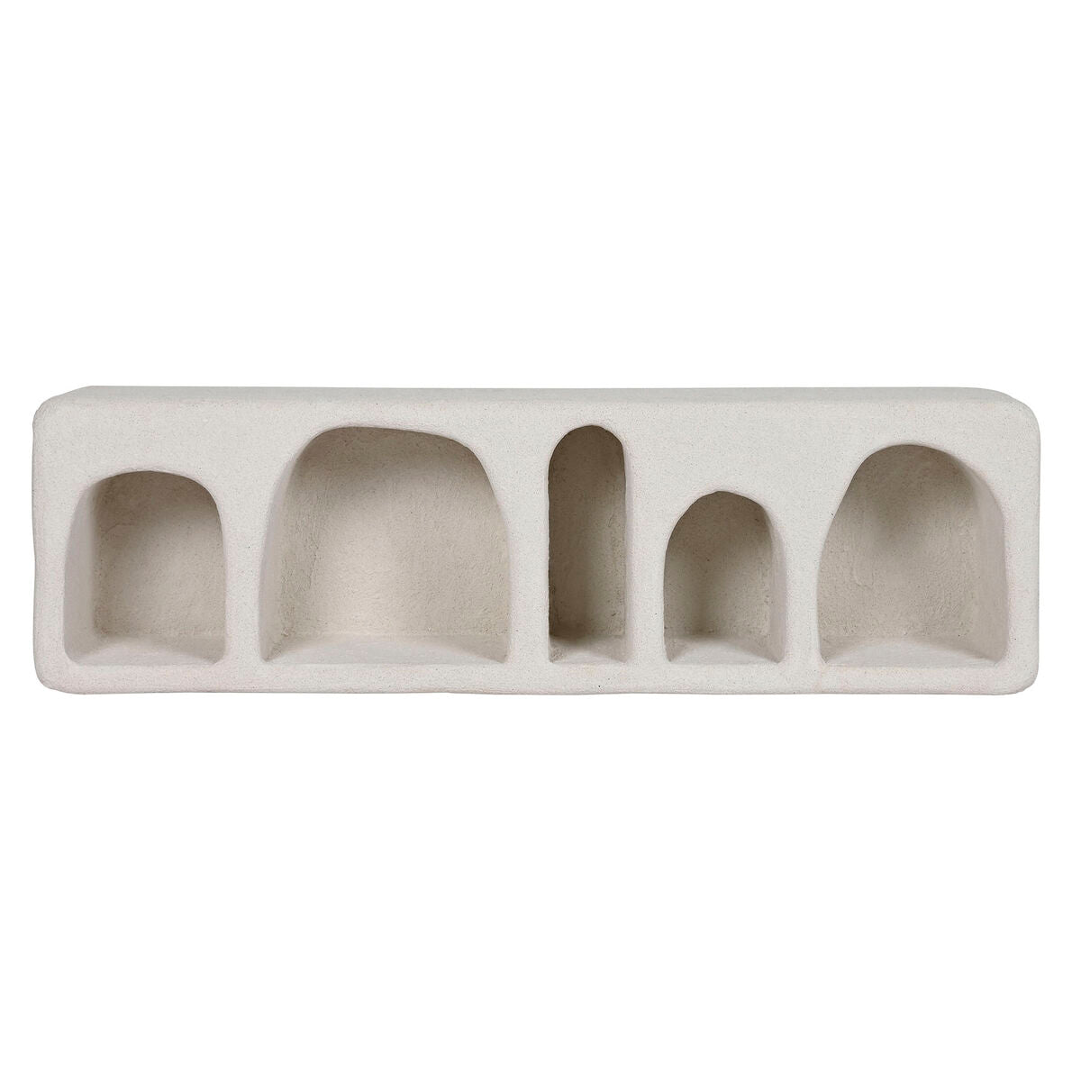 Estantería de pared blanca de abeto y MDF, 100 x 18 x 30 cm — imagen 4