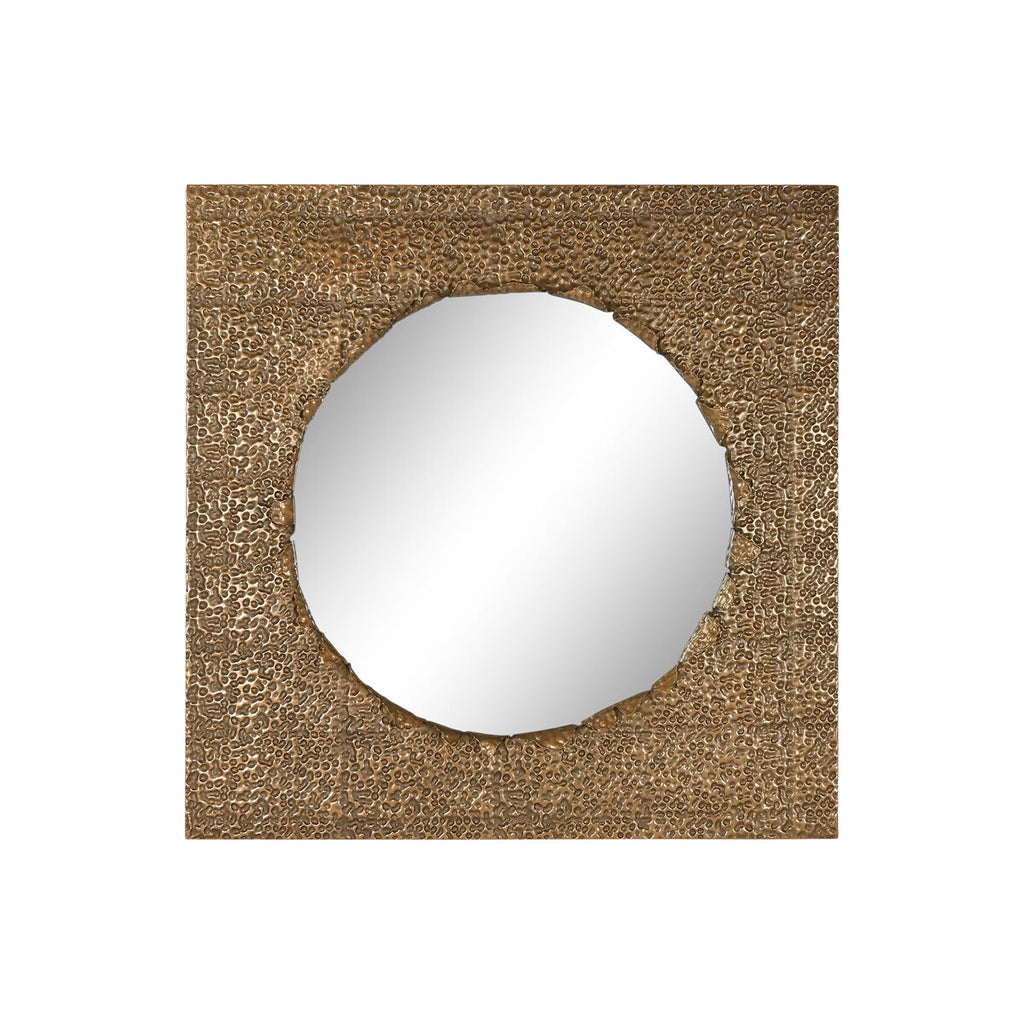 Espejo de pared glamour dorado redondo, 80 x 6 x 80 cm