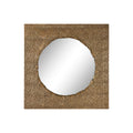 Espejo de pared glamour dorado redondo, 80 x 6 x 80 cm