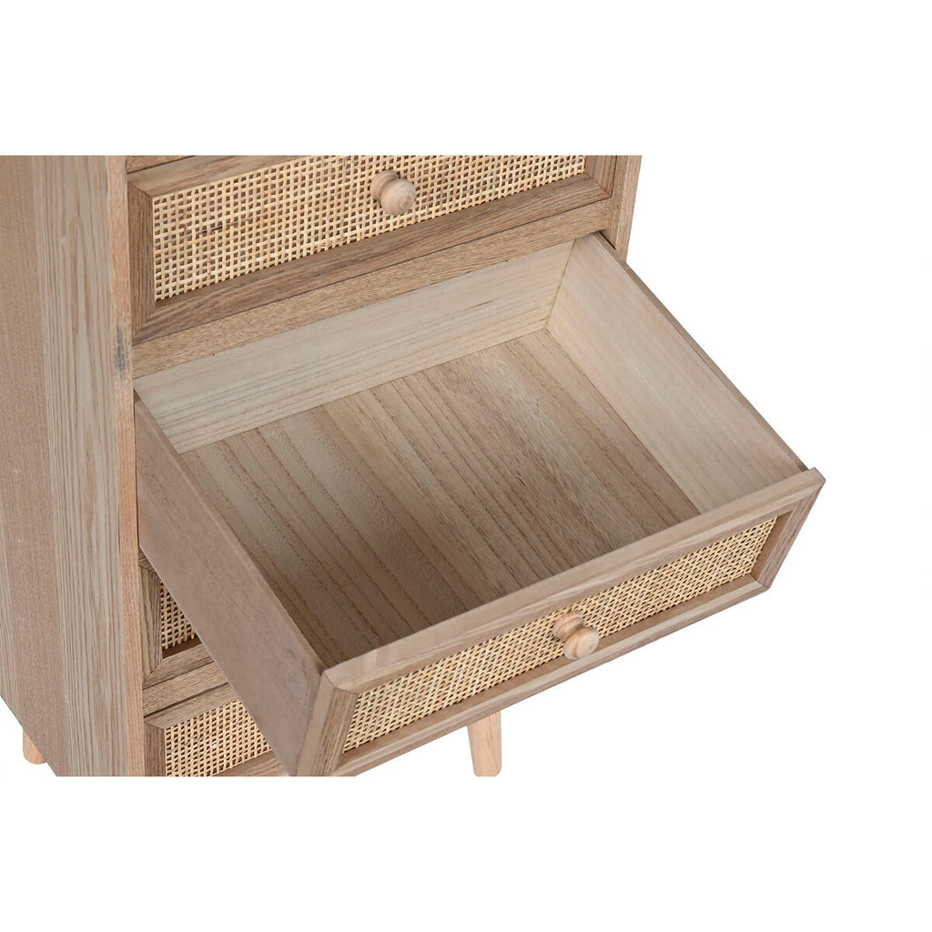 Cajonera de ratán y madera de paulonia, 6 cajones, natural — imagen 3