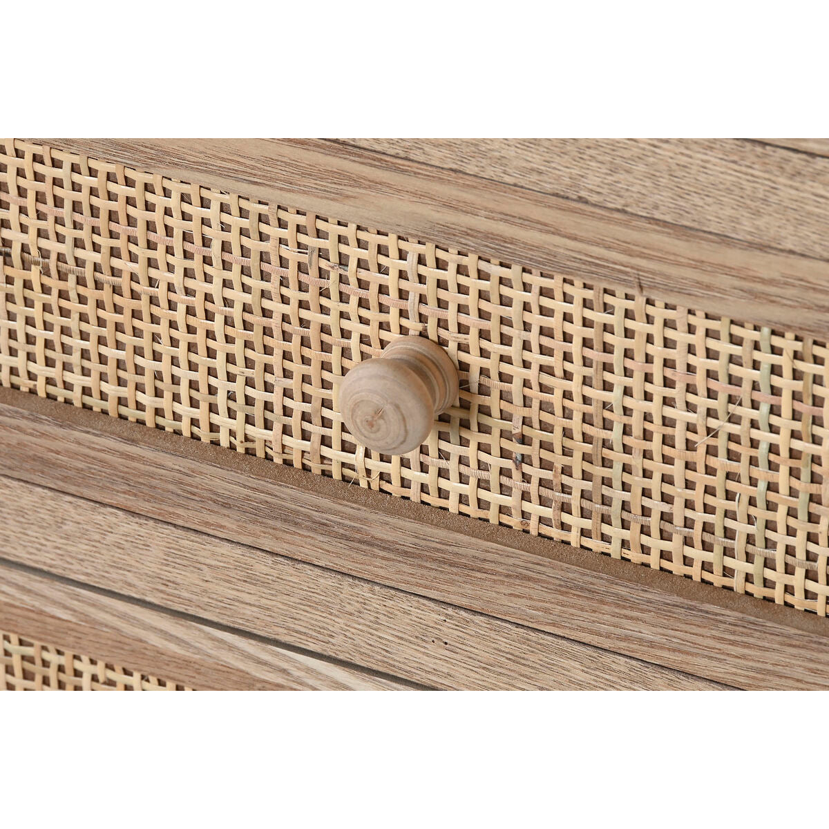 Cajonera de ratán y madera de paulonia, 6 cajones, natural — imagen 5