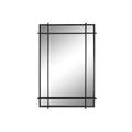 Espejo de pared moderno negro de cristal y hierro, 65 x 6 x 95 cm