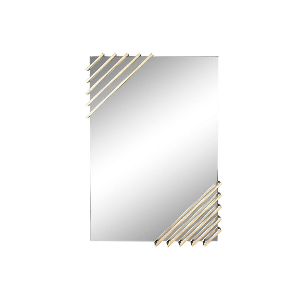 Espejo de pared rectangular dorado, 63 x 93 cm