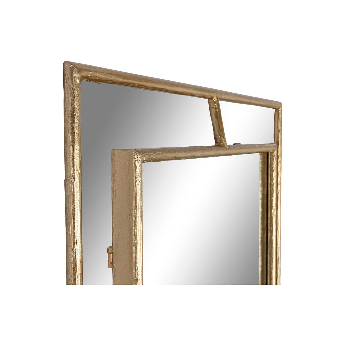 Espejo de pared dorado de cristal y hierro, 96 x 5 x 208 cm — imagen 2