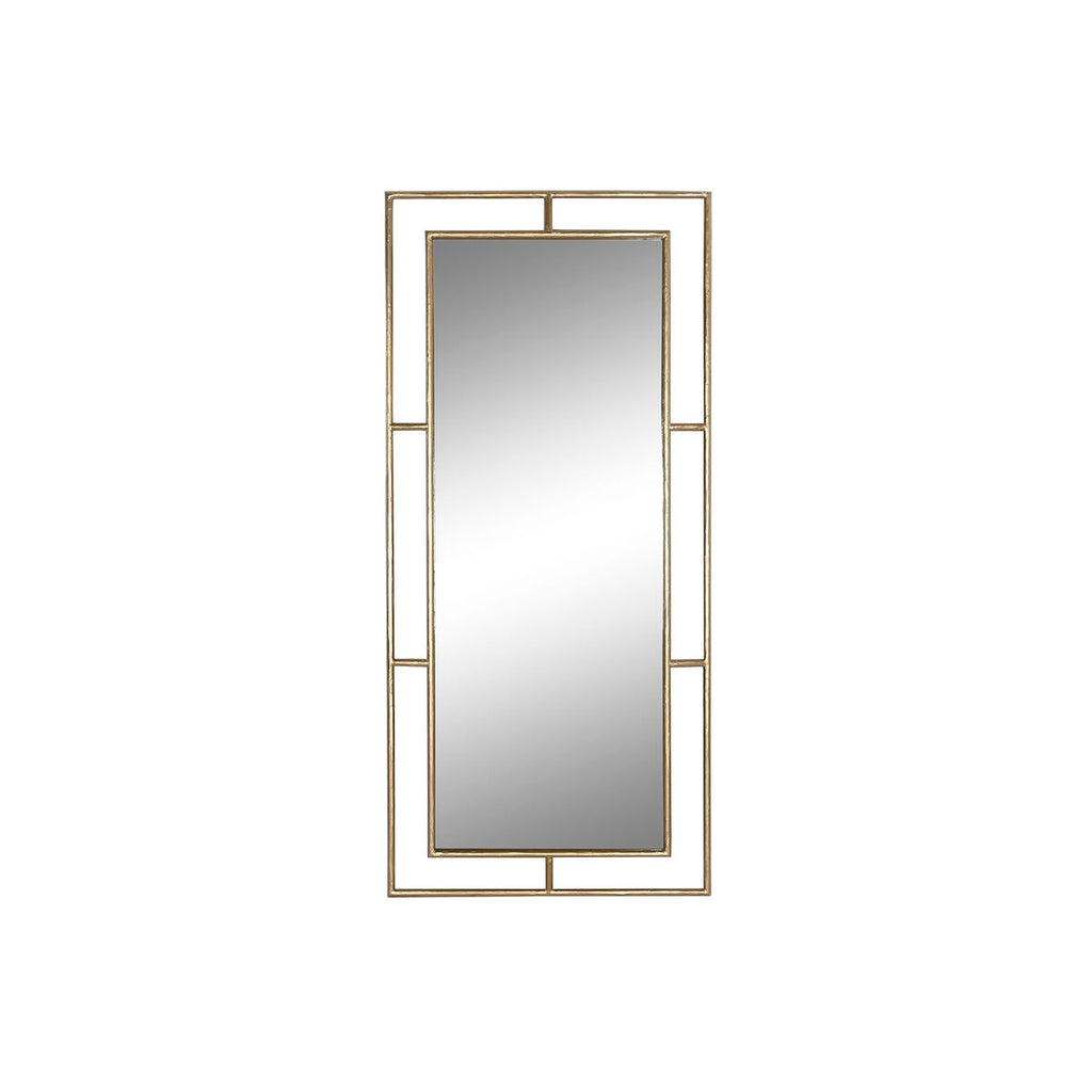 Espejo de pared dorado de cristal y hierro, 96 x 5 x 208 cm