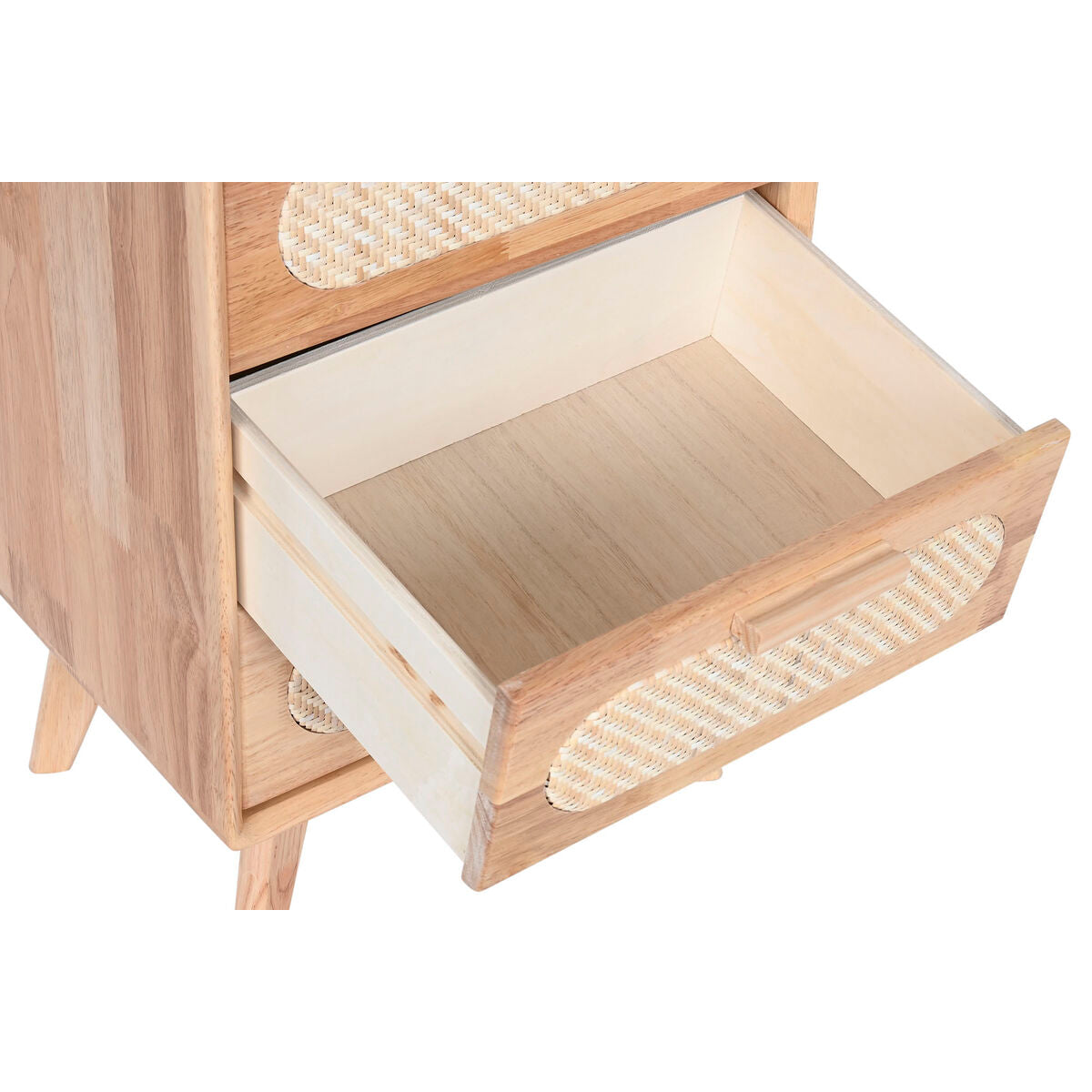 Cajonera de madera de caucho y metal, natural, 40 x 78 x 30 cm — imagen 2