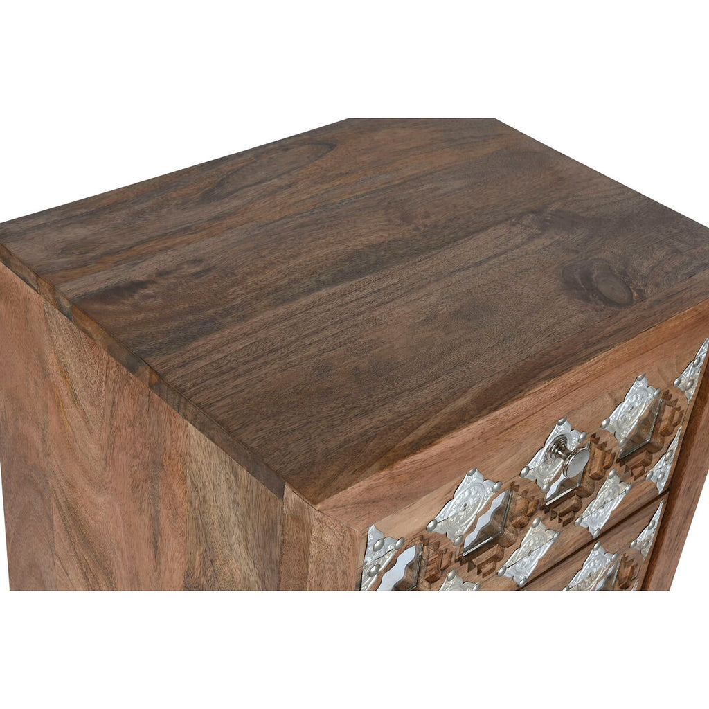 Cajonera de madera de mango con espejo, estilo indio — imagen 2
