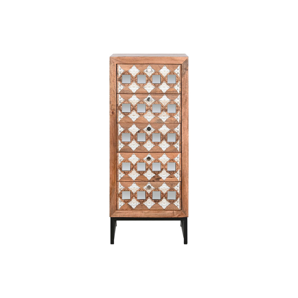 Cajonera de madera de mango con espejo, estilo indio — imagen 7