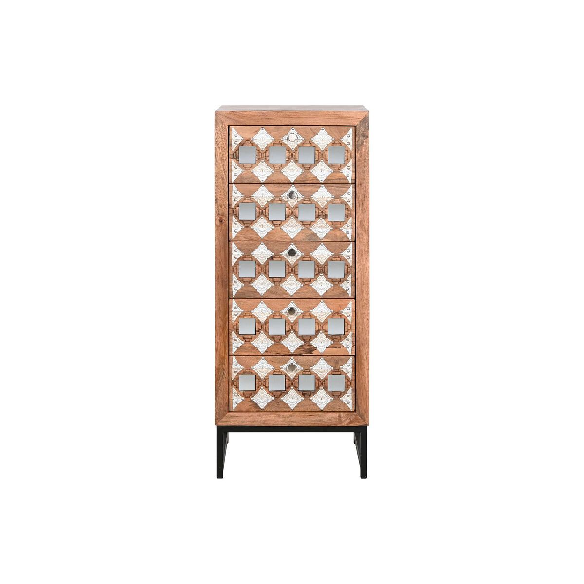 Cajonera de madera de mango con espejo, estilo indio — imagen 7