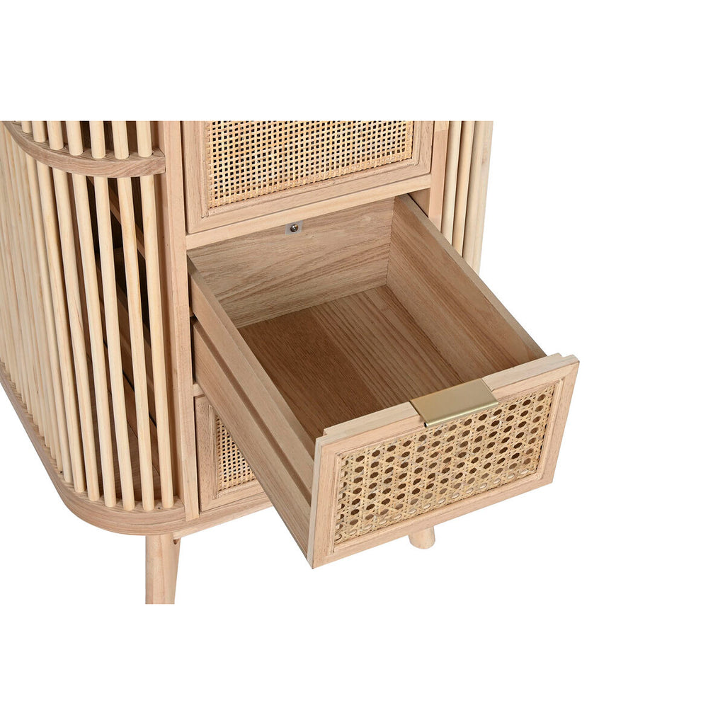 Cajonera de abeto en dorado y natural, 5 cajones, 48 x 35 x 105 cm — imagen 3