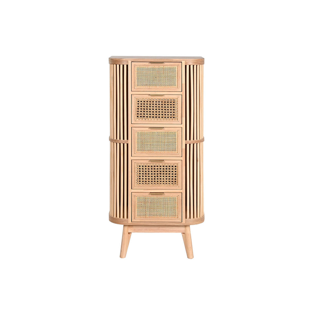 Cajonera de abeto en dorado y natural, 5 cajones, 48 x 35 x 105 cm — imagen 7