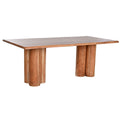 Mesa de comedor de madera de acacia, marrón, 200 cm