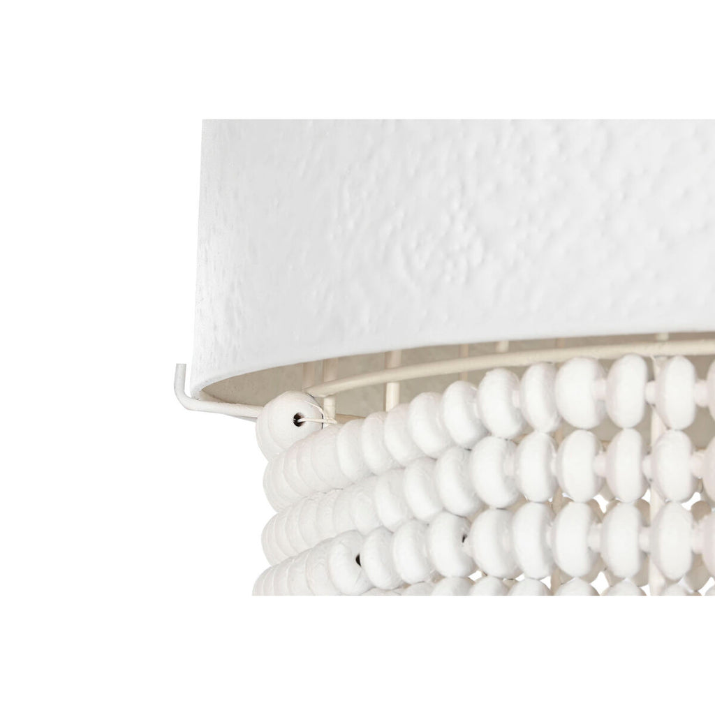 Lámpara de techo blanca de madera y hierro, 50 W — imagen 2