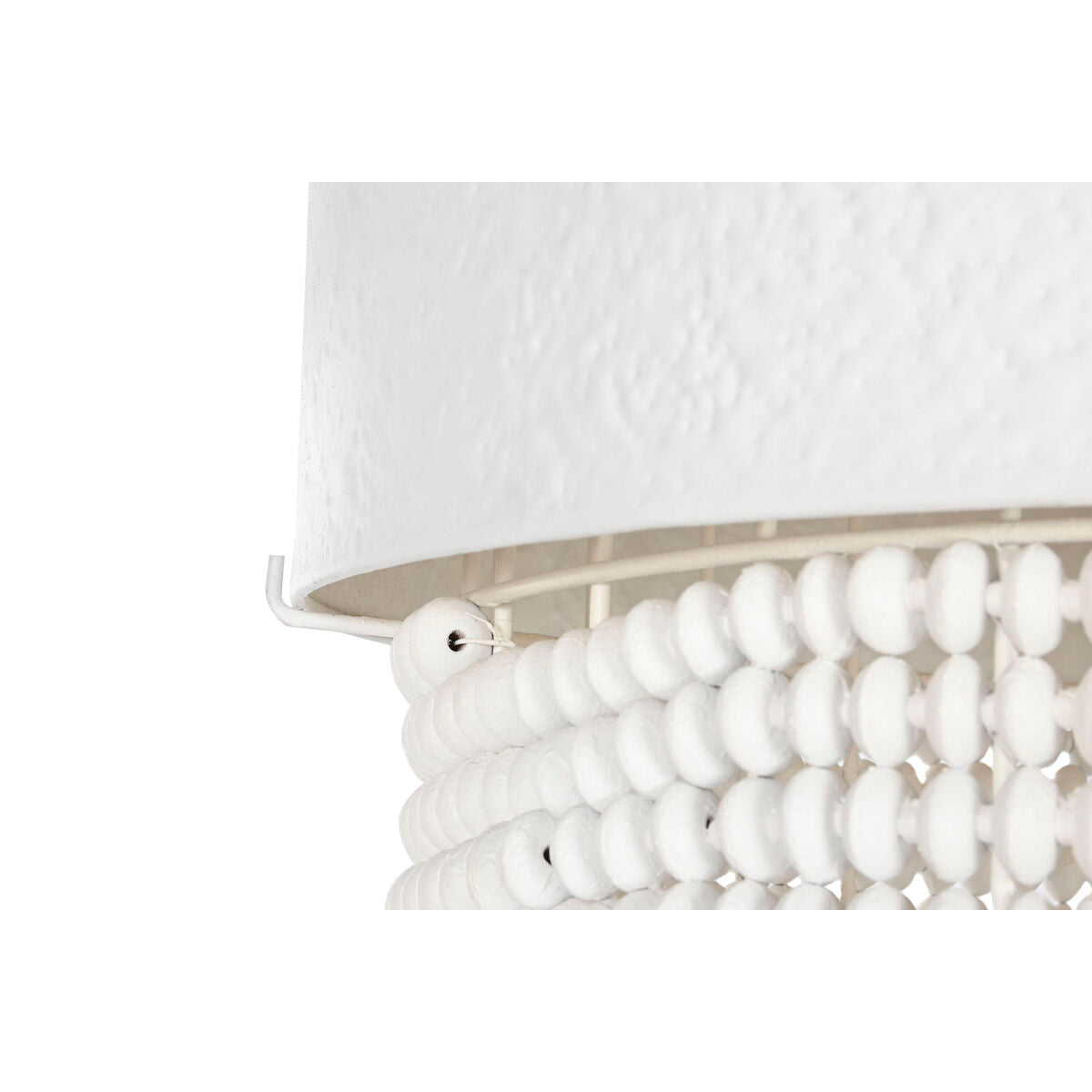 Lámpara de techo blanca de madera y hierro, 50 W — imagen 2