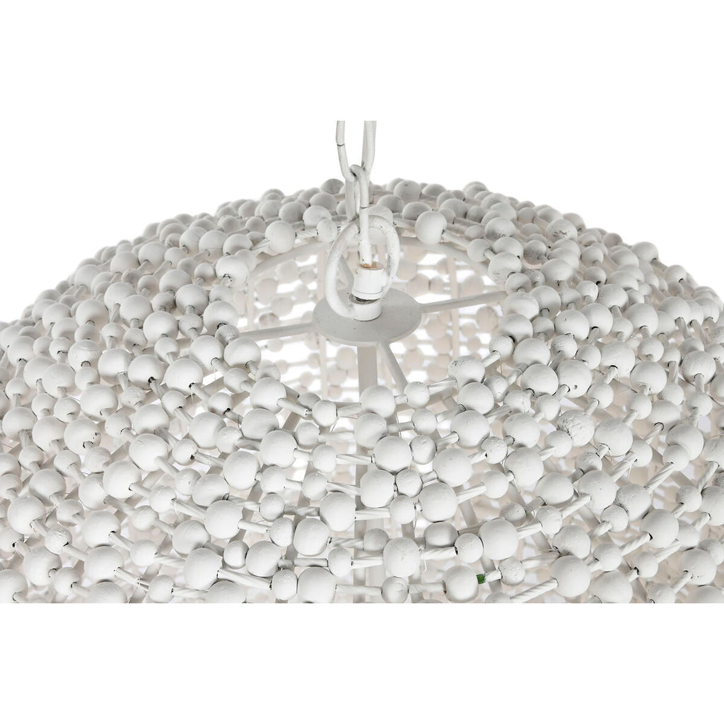 Lámpara de techo blanca de madera y hierro, 50 W — imagen 4