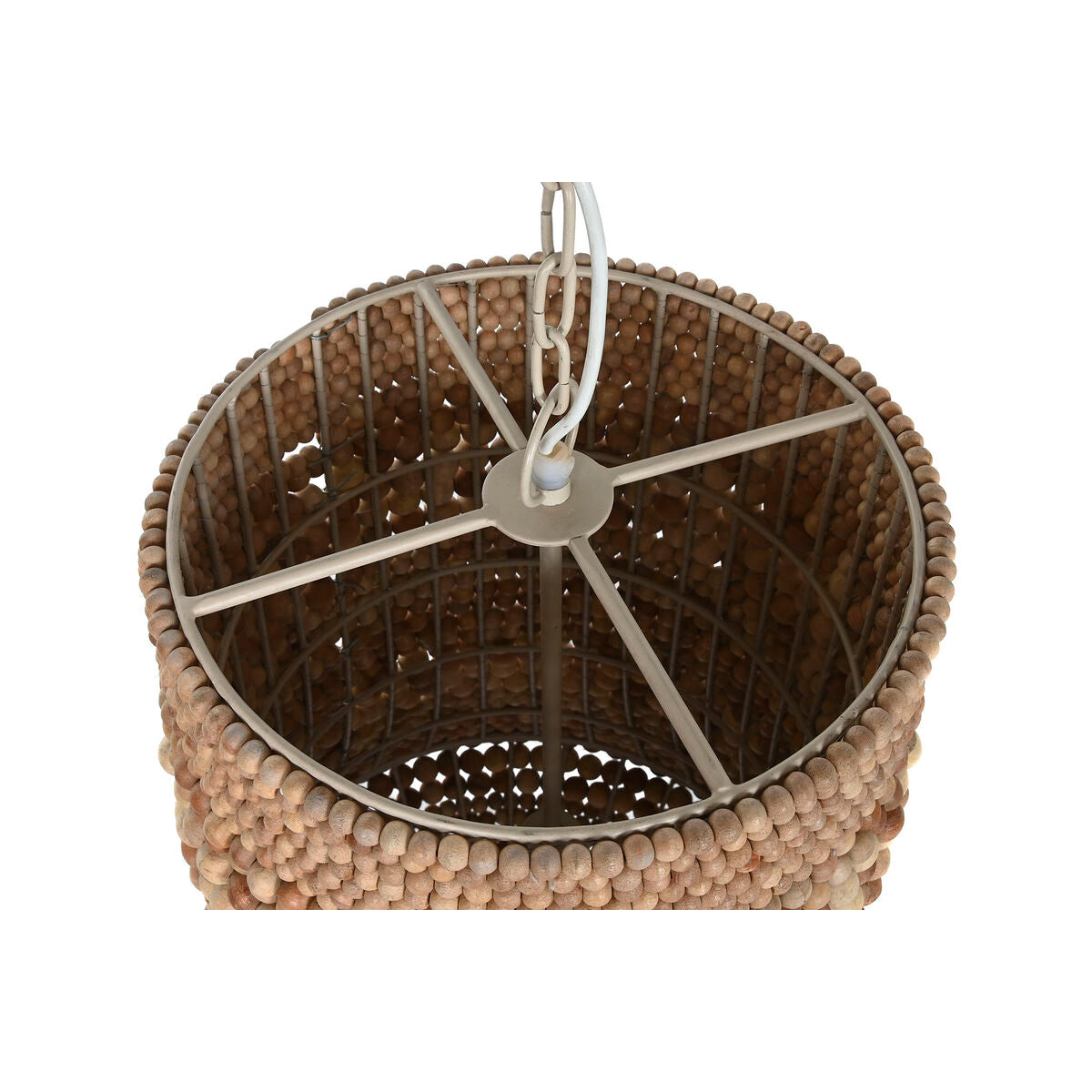 Lámpara de techo natural de madera y hierro, 50 W — imagen 2