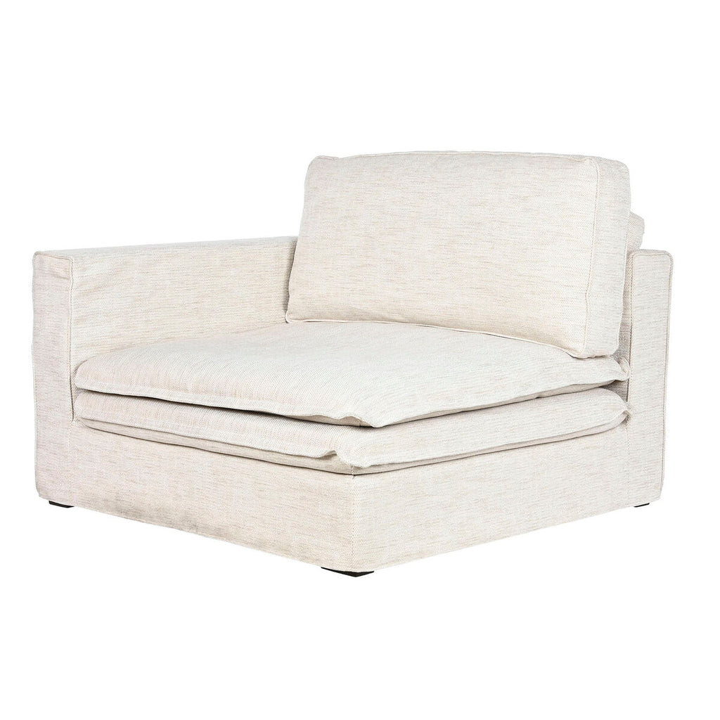 Módulo de sofá beige de poliéster, 120 x 120 x 95 cm