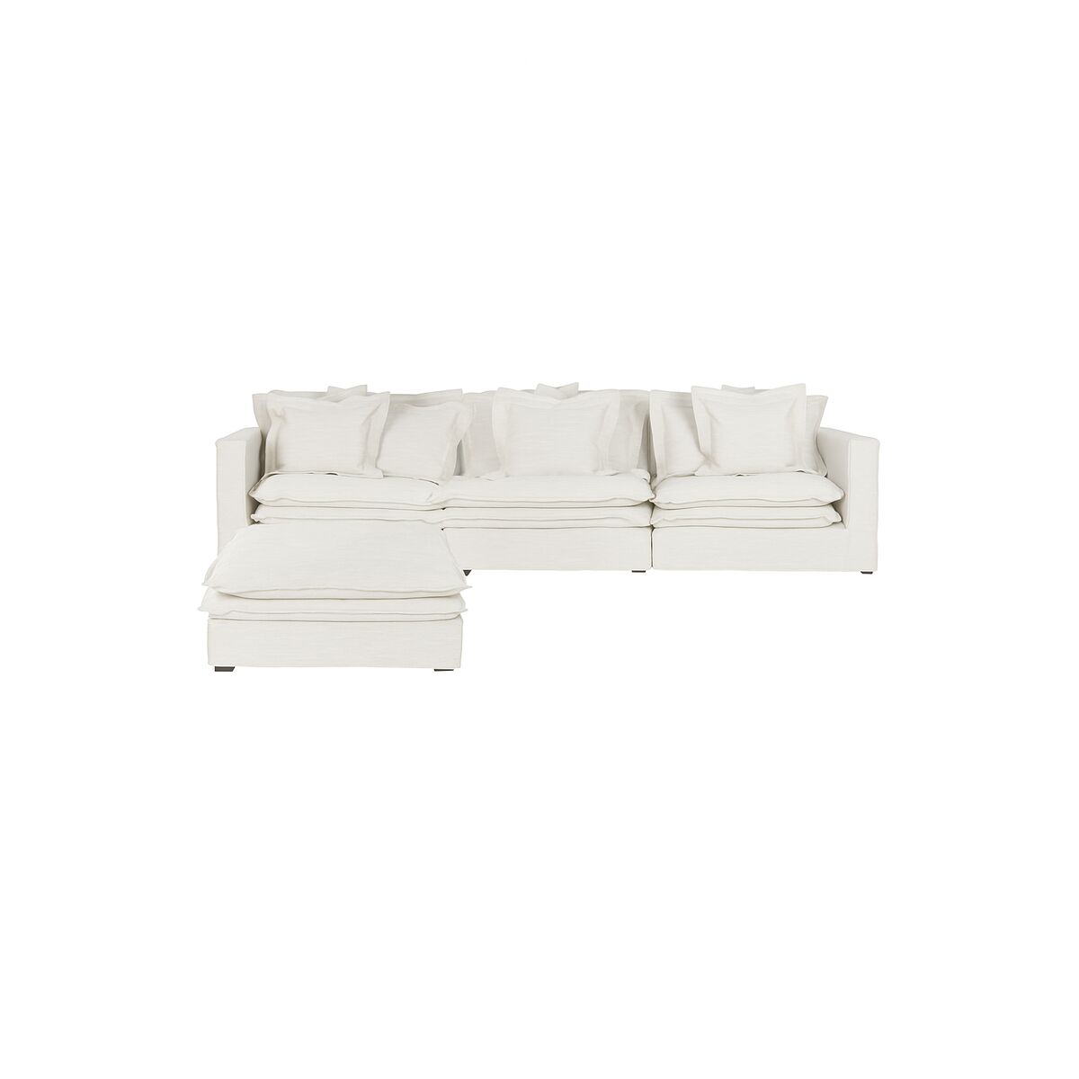 Módulo de sofá beige de poliéster, 120 x 120 x 95 cm — imagen 8