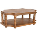 Mesa de centro de madera de mango, 131 x 80 x 48 cm