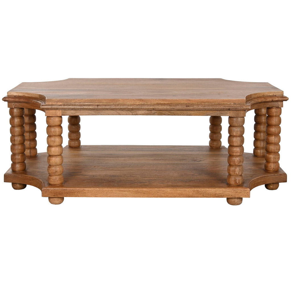 Mesa de centro de madera de mango, 131 x 80 x 48 cm — imagen 5