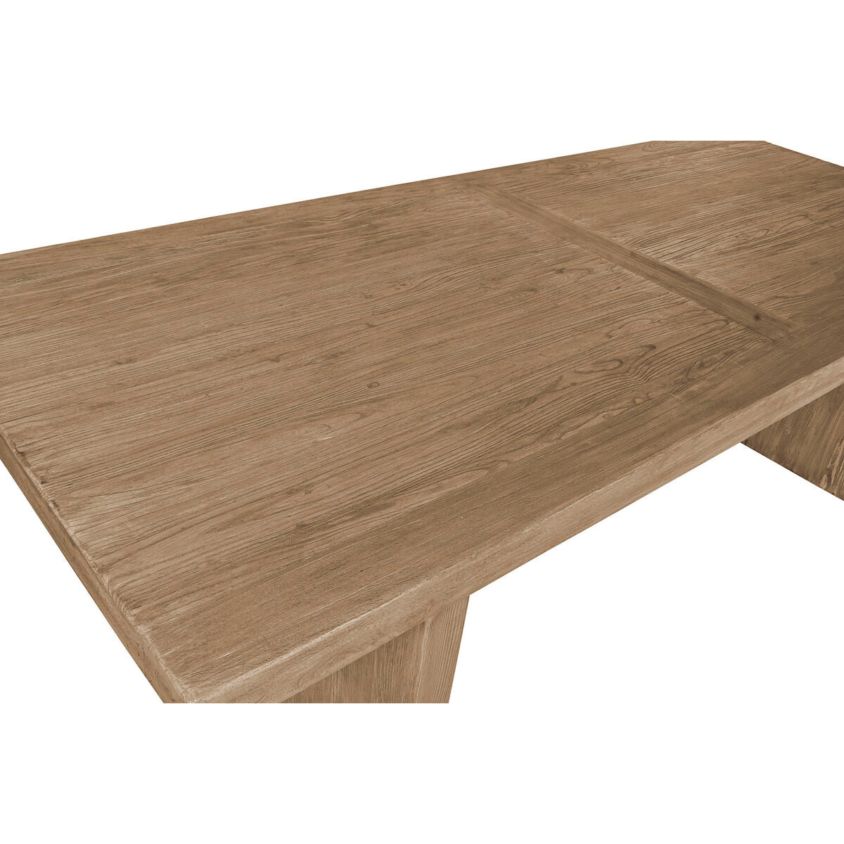 Mesa de comedor natural de madera de olmo, 244 x 102 x 76 cm — imagen 2