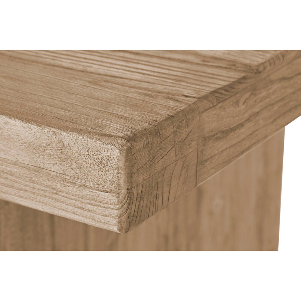 Mesa de comedor natural de madera de olmo, 244 x 102 x 76 cm — imagen 3