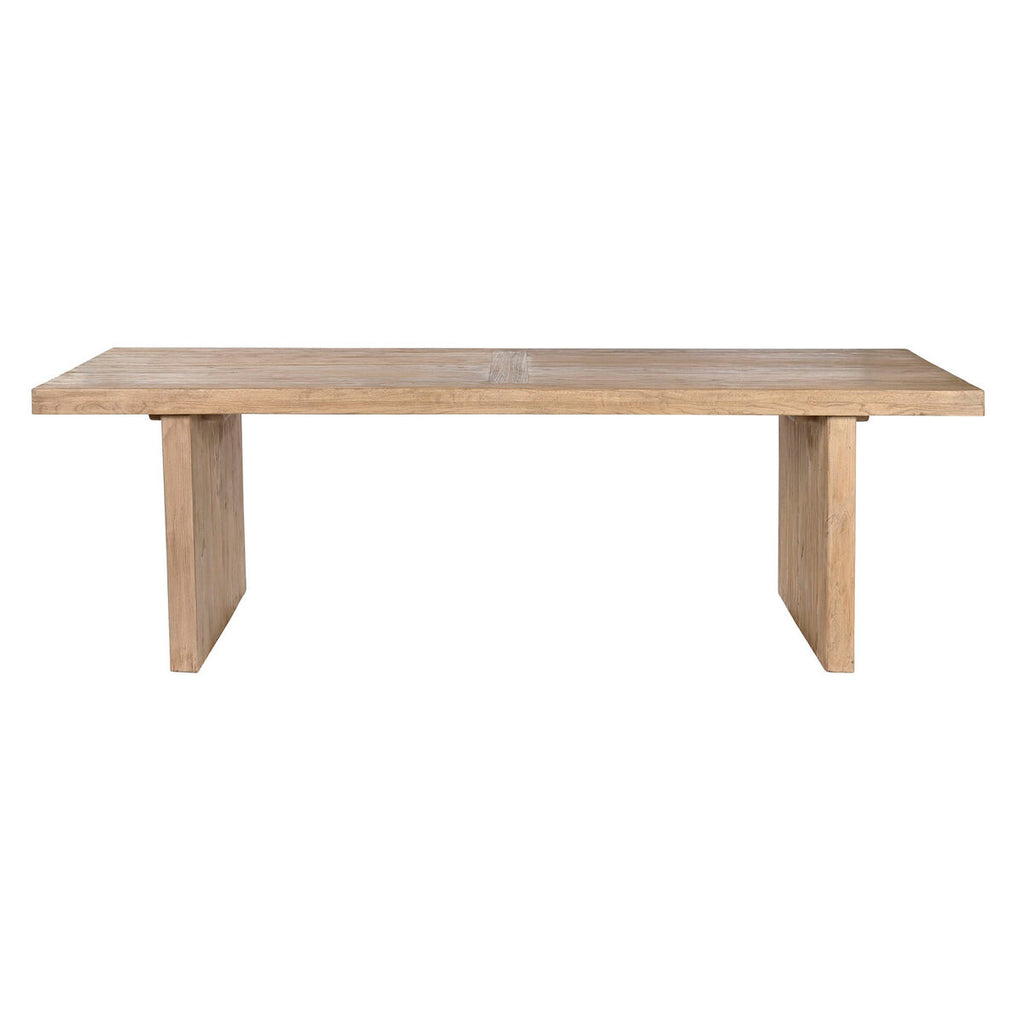 Mesa de comedor natural de madera de olmo, 244 x 102 x 76 cm — imagen 7