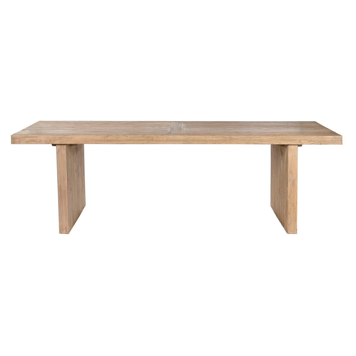 Mesa de comedor natural de madera de olmo, 244 x 102 x 76 cm — imagen 7