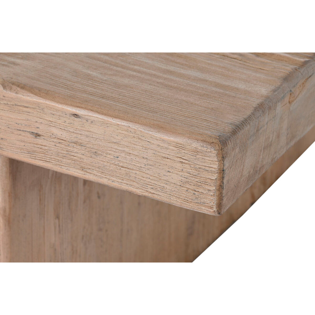 Mesa de centro natural de madera de olmo, 170 x 100 x 40 cm — imagen 3