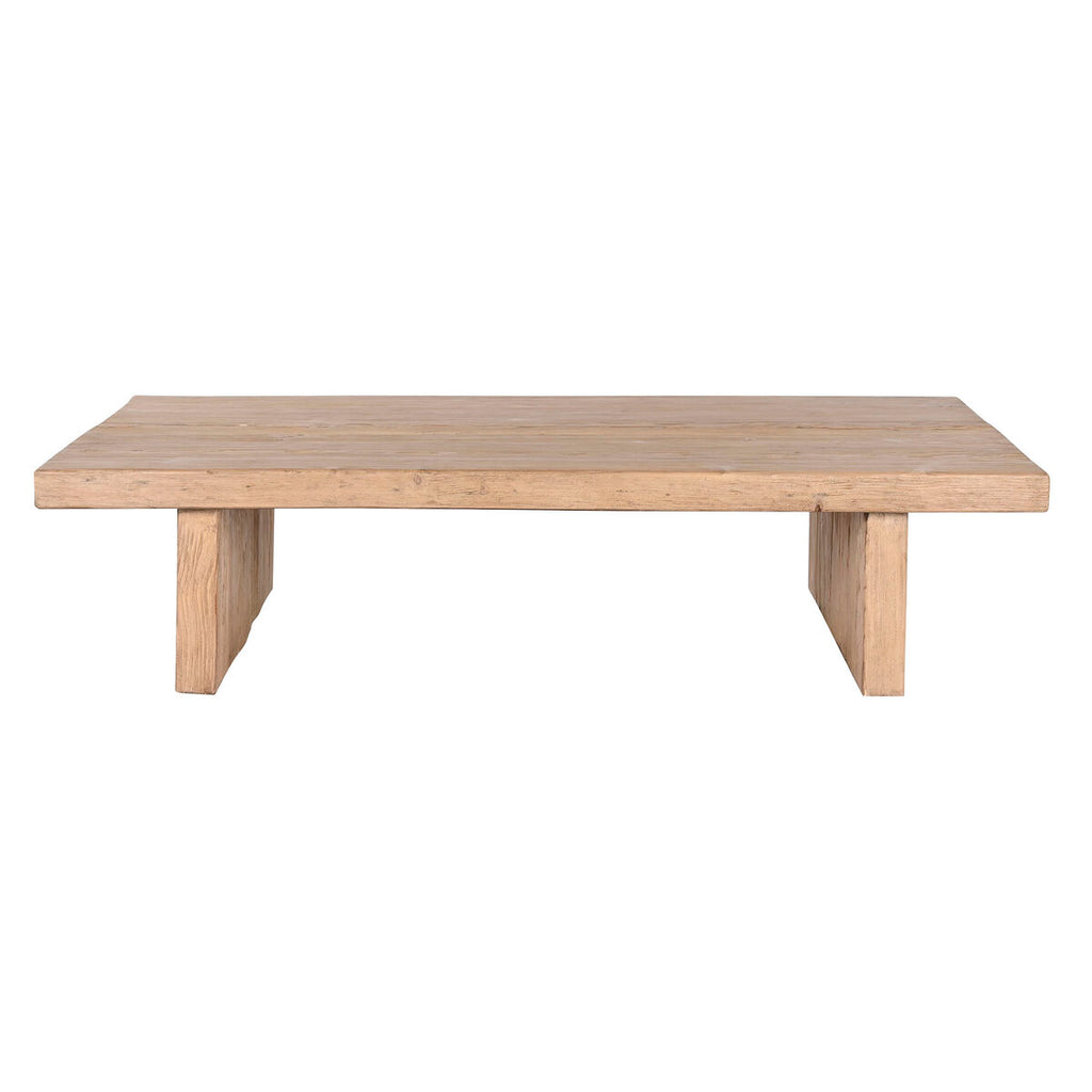 Mesa de centro natural de madera de olmo, 170 x 100 x 40 cm — imagen 6