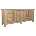 Aparador de madera de olmo natural, 230 x 48 x 96 cm