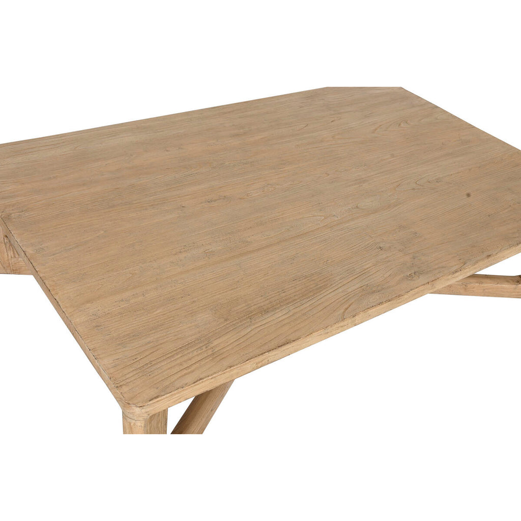 Mesa de centro natural de madera de olmo, 170 x 109 x 41 cm — imagen 2