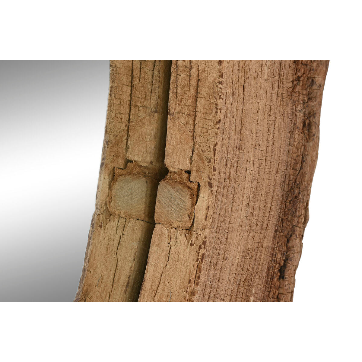 Espejo de pared redondo estilo cottage de madera, 111 x 6,5 x 111 cm — imagen 3
