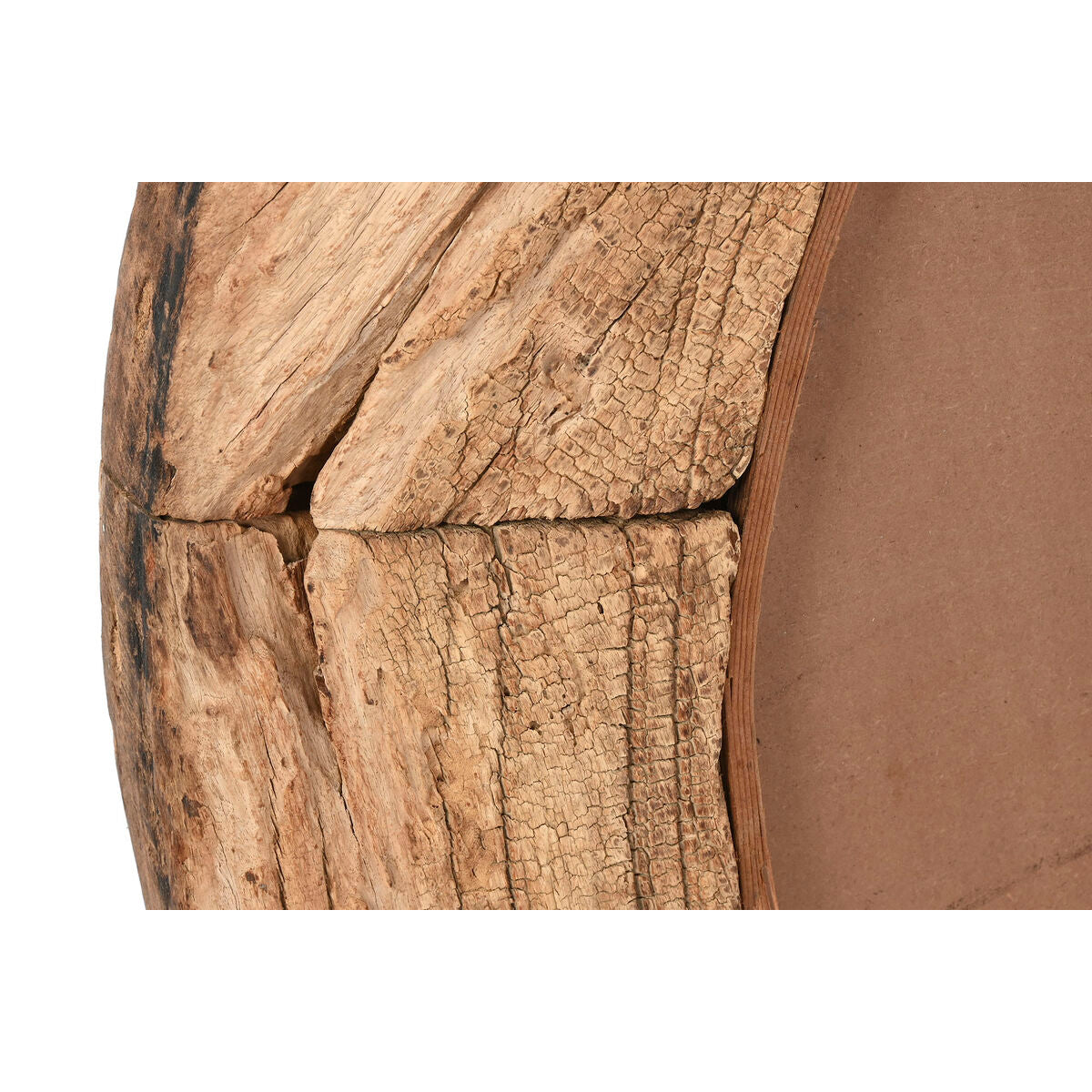 Espejo de pared redondo estilo cottage de madera, 111 x 6,5 x 111 cm — imagen 4