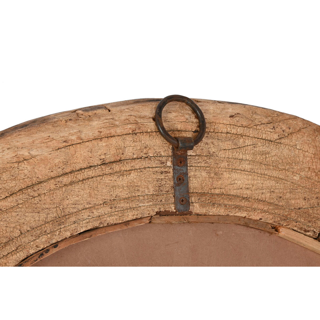 Espejo de pared redondo estilo cottage de madera, 111 x 6,5 x 111 cm — imagen 5