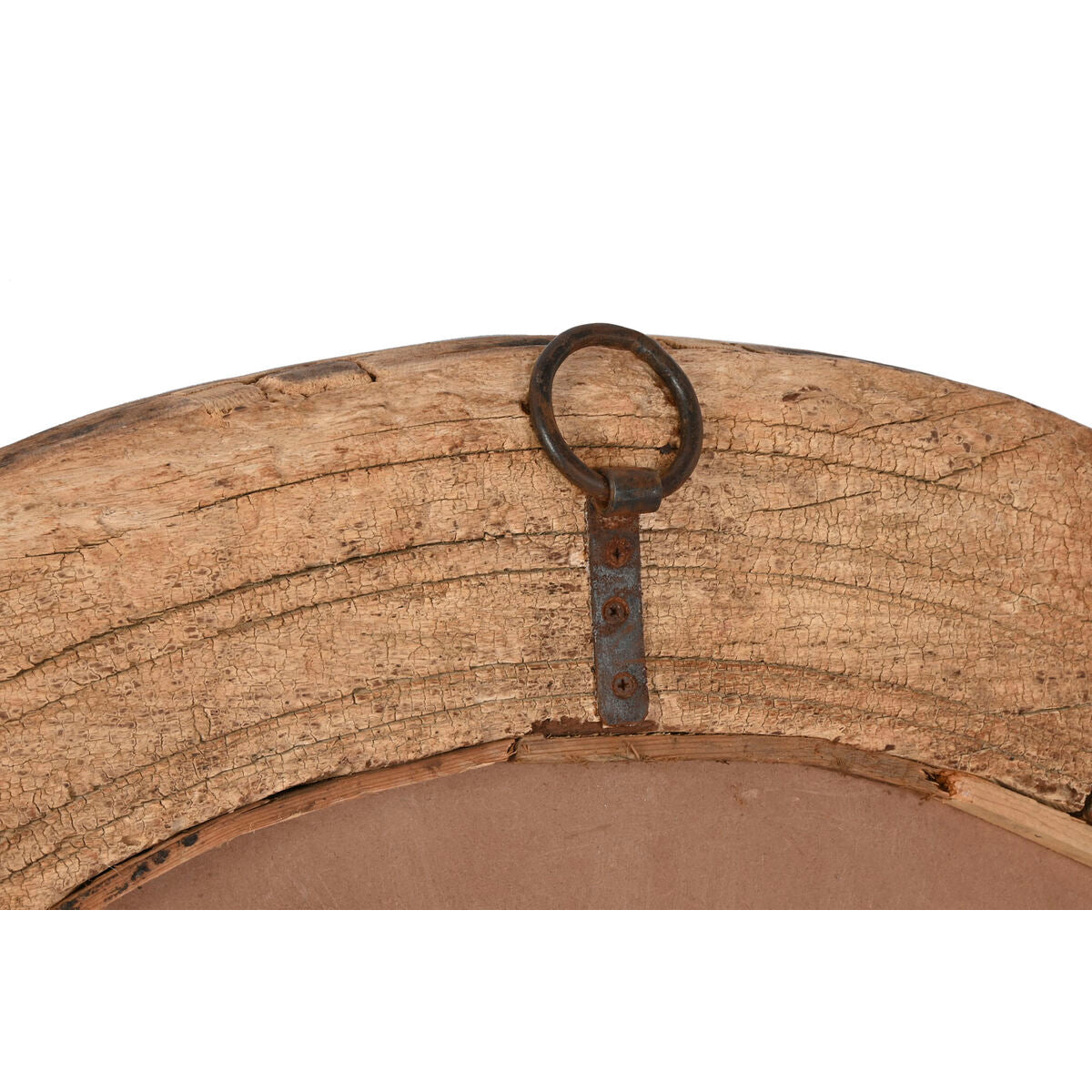 Espejo de pared redondo estilo cottage de madera, 111 x 6,5 x 111 cm — imagen 5