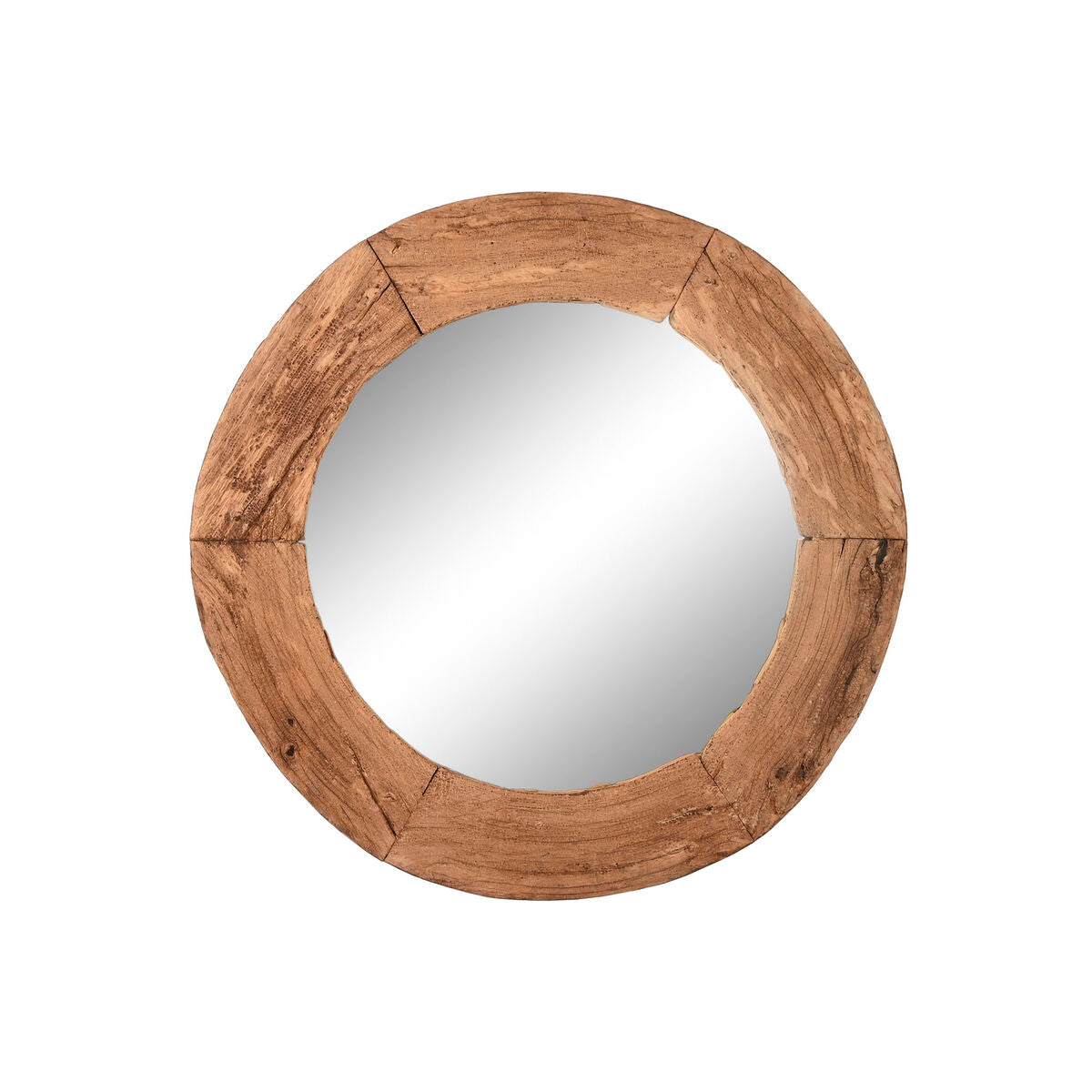 Espejo de pared redondo estilo cottage de madera, 111 x 6,5 x 111 cm