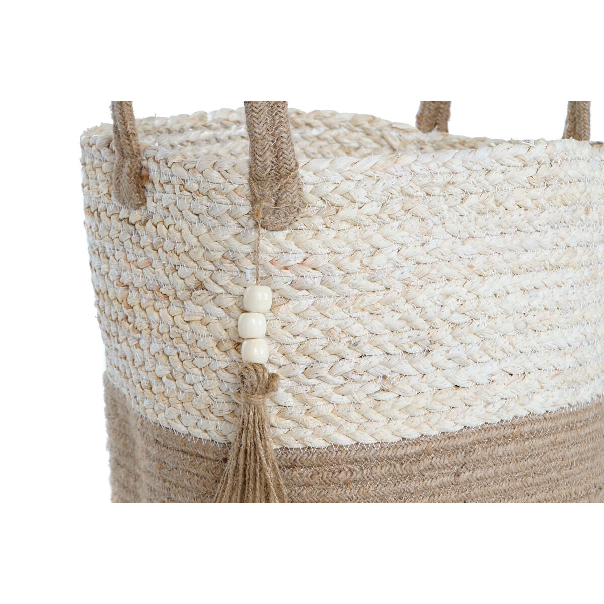 Juego de 4 cestas de yute y fibra de maíz, natural — imagen 2
