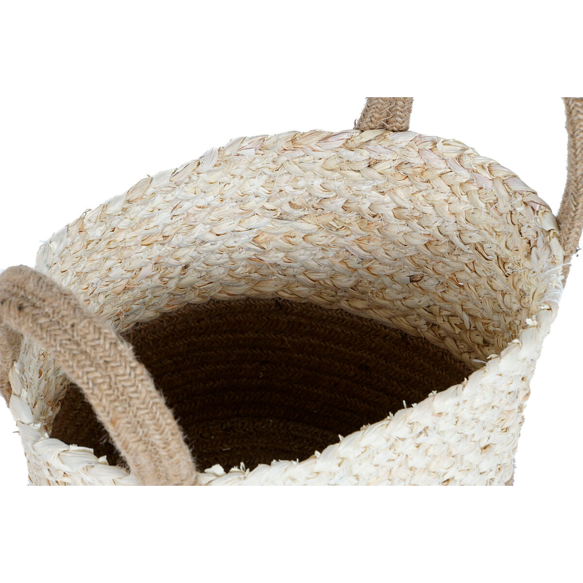 Juego de 4 cestas de yute y fibra de maíz, natural — imagen 3