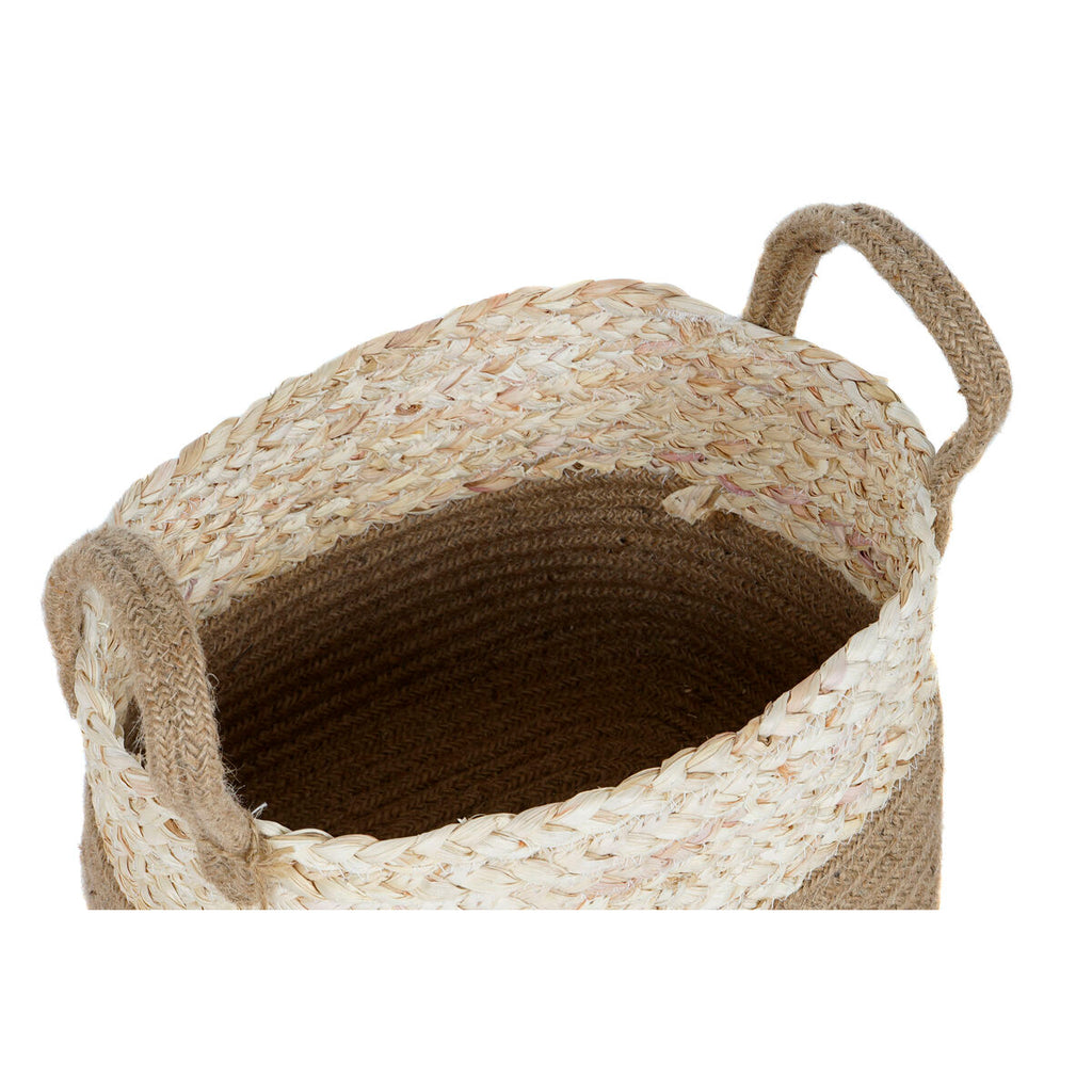Juego de 3 cestas de yute y fibra de maíz — imagen 3