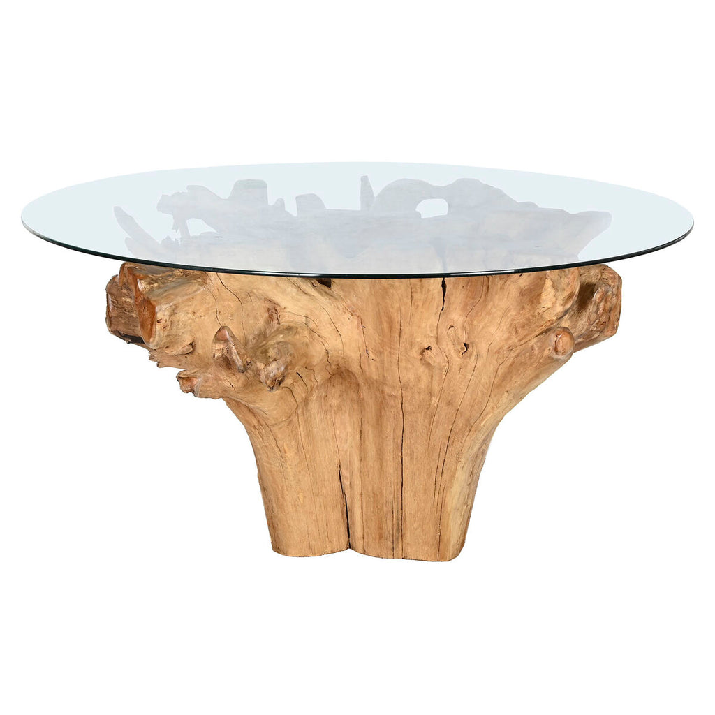 Mesa de comedor de madera y cristal templado, 160 cm