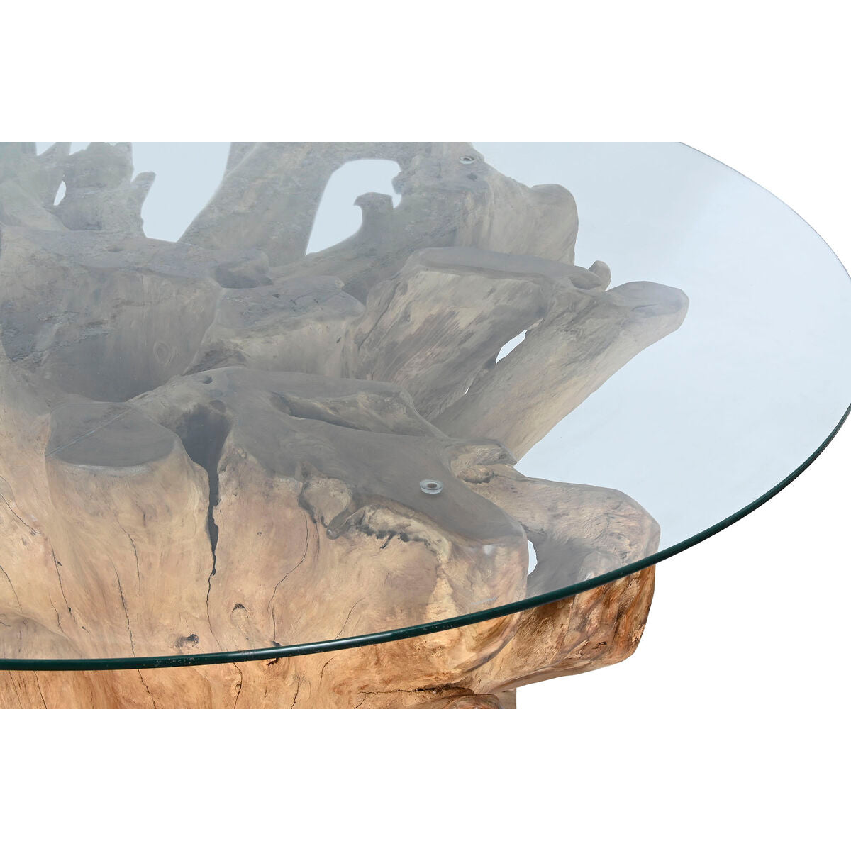 Mesa de comedor de madera y cristal templado, 160 cm — imagen 3