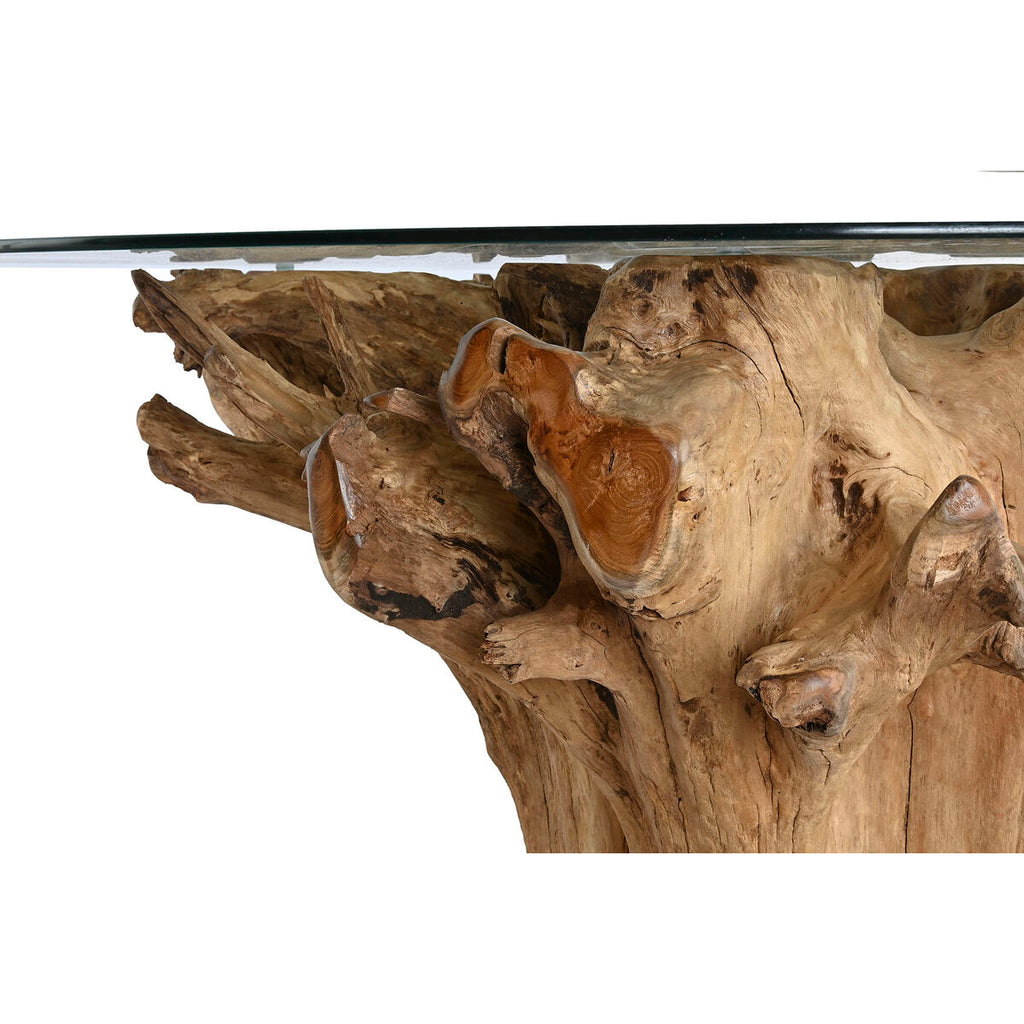 Mesa de comedor de madera y cristal templado, 160 cm — imagen 5