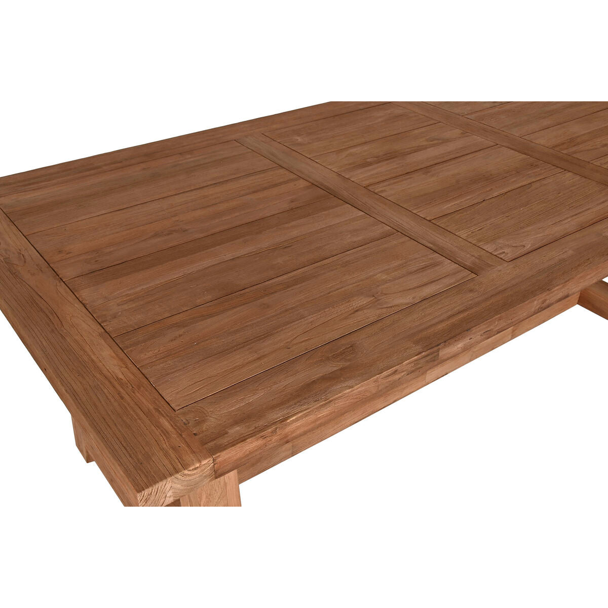 Mesa de comedor de madera de teca natural, 200 x 100 x 75 cm — imagen 2