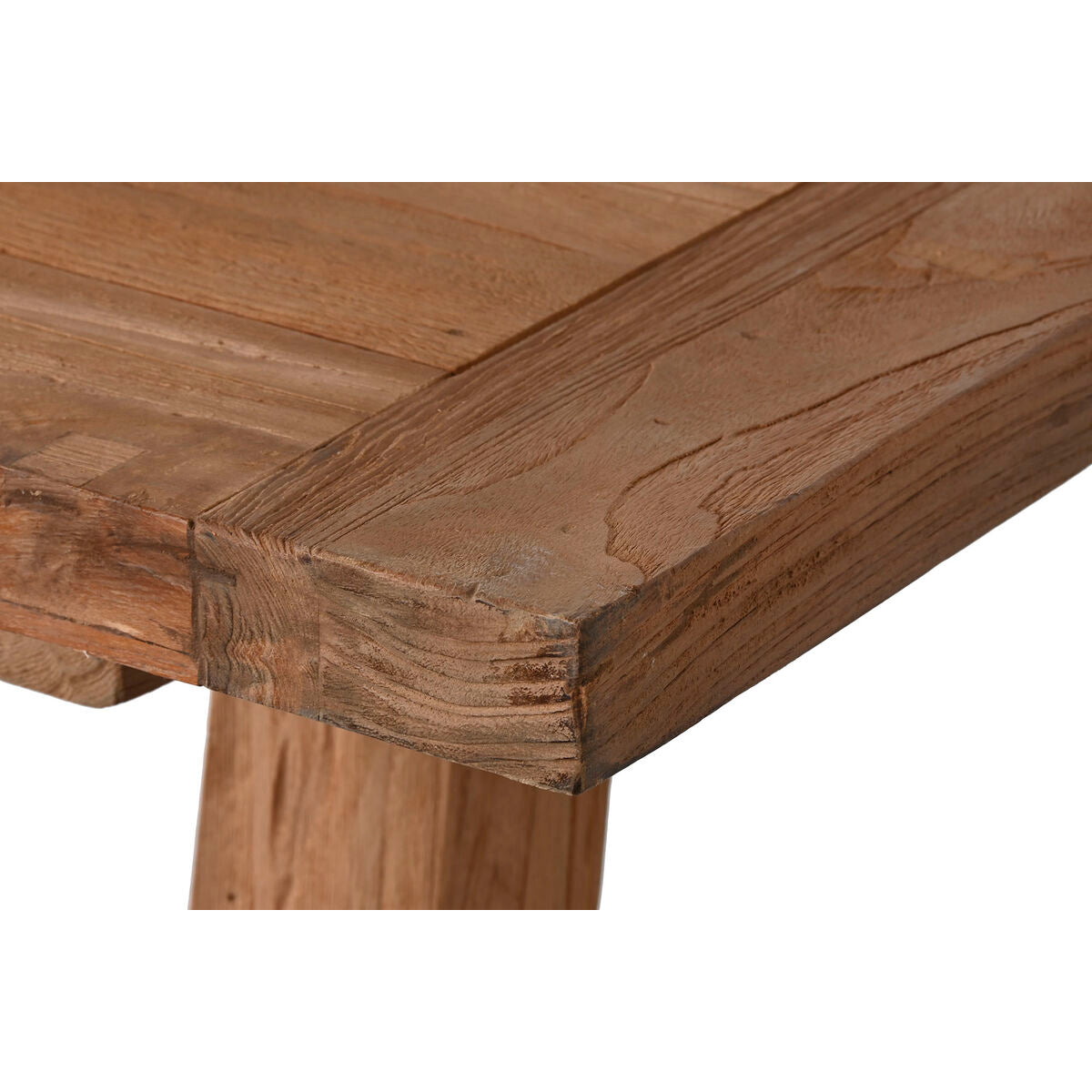 Mesa de comedor de madera de teca natural, 200 x 100 x 75 cm — imagen 3