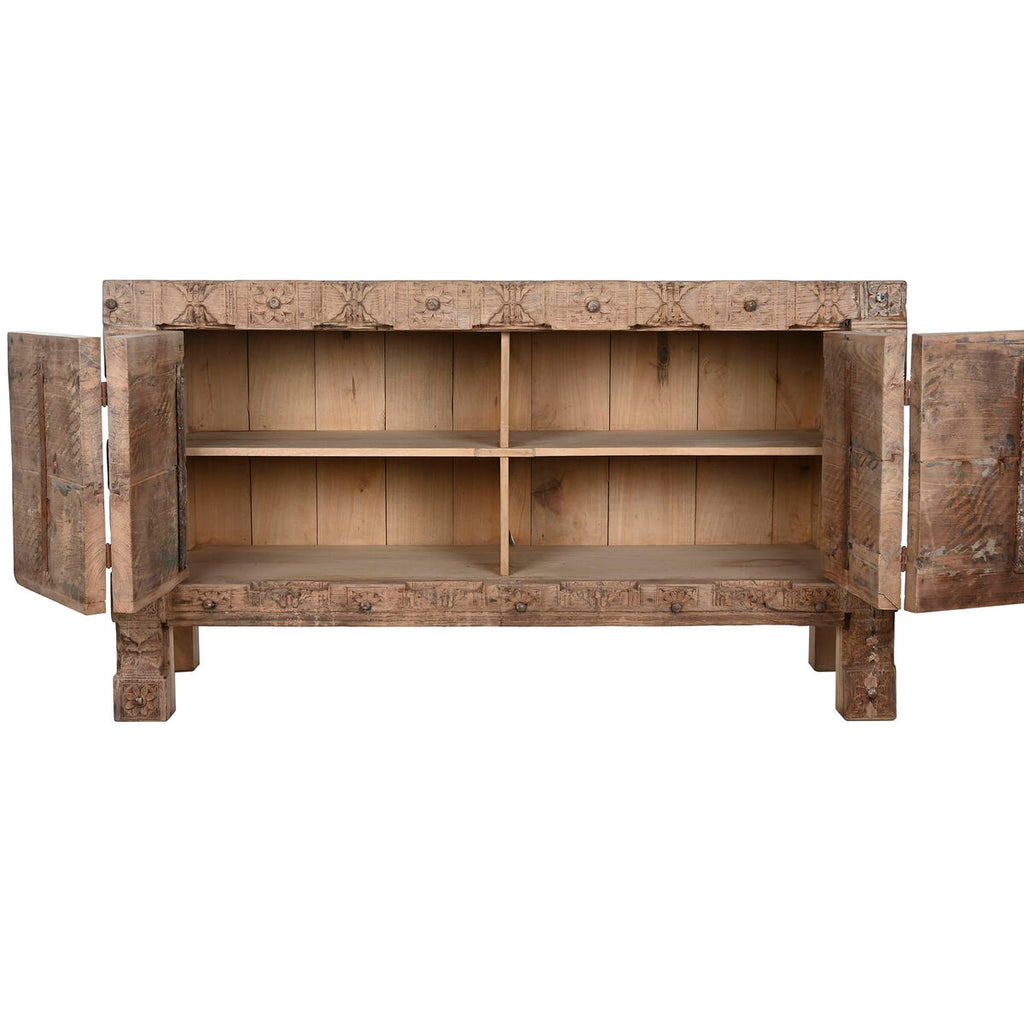 Aparador de madera natural con 2 puertas, 167 x 92 cm — imagen 6