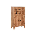 Cajonera oriental de abeto en negro y natural, 101 cm de alto